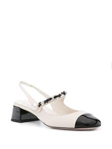 Miu Miu 35mm lakleren pumps - Beige