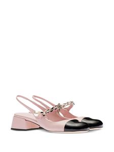 Miu Miu Leren slingback pumps - Roze