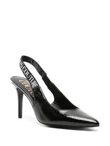 Versace Jeans Couture Scarlett Croc slingback pumps - Zwart