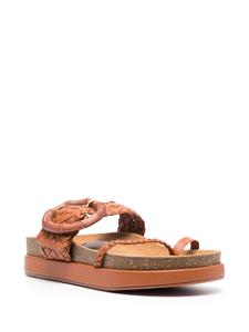 Johanna Ortiz Broadwalk Romance leren slippers - Bruin