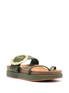 Johanna Ortiz Broadwalk Romance leren slippers - Groen