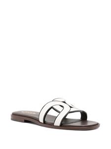 Tod's Tweekleurige leren slippers - Wit
