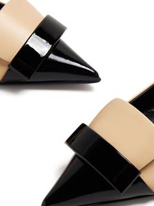 Sergio Rossi Leren ballerina's - Beige