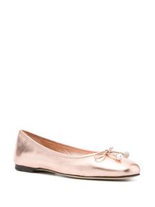 Jimmy Choo Ballerina's met metallic-effect - Roze