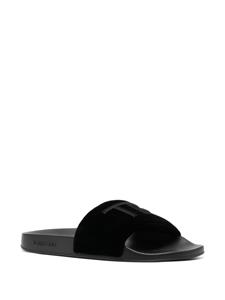 TOM FORD Slippers met geborduurd logo - Zwart