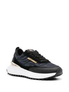 Just Cavalli Sneakers met zebraprint en vlakken - Zwart