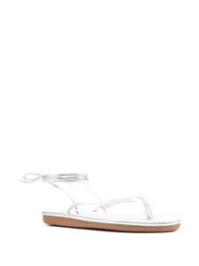 Ancient Greek Sandals Sahara leren sandalen - Zilver
