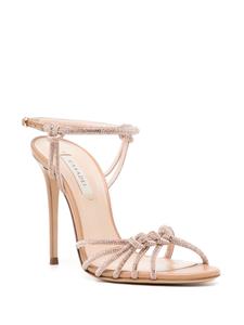 Casadei Minorca 110mm sandalen verfraaid met kristallen - Beige