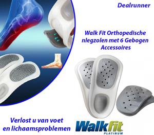 Dealrunner Walk Fit Orthopedische Inlegzolen met 6 Gebogen Accessoires (36-39)