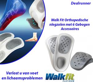 Dealrunner Walk Fit Orthopedische Inlegzolen met 6 Gebogen Accessoires (42-43)F