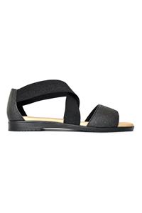 FAIRMA ETHICAL DESIGN Damen vegan Sandalen Flora Pinatex Zwart