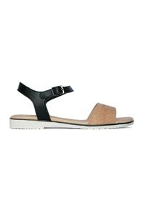 FAIRMA ETHICAL DESIGN Damen vegan Sandalen Maam Kork Schwarz & Camel