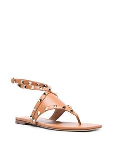Valentino Garavani Rockstud leather sandals - Bruin