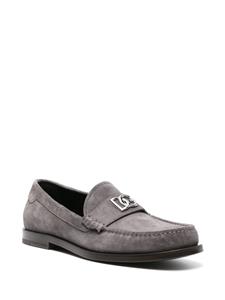 Dolce & Gabbana logo-plaque suede loafers - Grijs