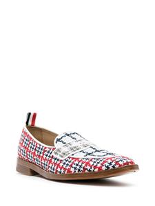 Thom Browne Loafers met pied-de-poule print - Blauw