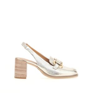 Mjus Slingback loafers in leer met hak