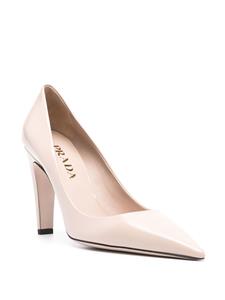 Prada 100mm leather pumps - Beige