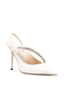 Jimmy Choo Flos 100mm leather pumps - Wit