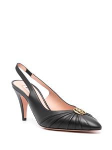 Bally Emblem 80mm leren pumps - Zwart