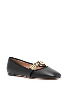 Bally Balby leather ballerina shoes - Zwart