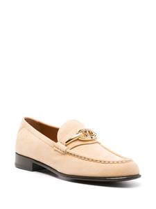 Valentino Garavani VLogo-plaque suede loafers - Beige