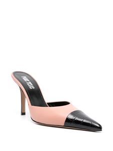 Paris Texas 90mm two-tone mules - Roze
