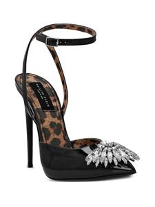 Philipp Plein Mirror pumps verfraaid met kristal - Zwart