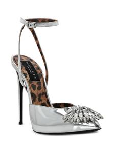 Philipp Plein Mirror pumps verfraaid met kristal - Zilver