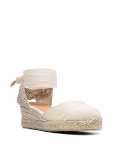 Castañer Espadrilles met sleehak - Beige