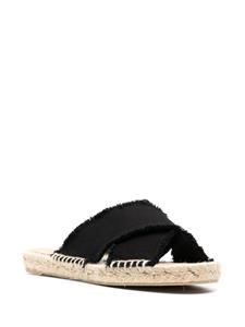 Castañer Espadrilles met gekruist bandje - Zwart