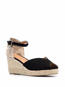 Castañer Espadrilles met sleehak - Zwart