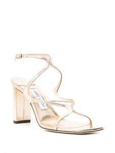 Jimmy Choo Azie 85mm metallic sandals - Goud