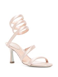 René Caovilla Cleopatra satijnen sandalen - Roze