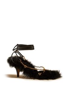 KHAITE Marion lammy sandalen - Zwart