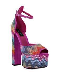 Philipp Plein Sandalen verfraaid met kristallen - Roze