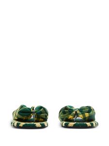 Burberry Check Pool flat slides - Groen