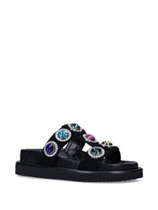 Kurt Geiger London Orson slippers verfraaid met kristallen - Zwart