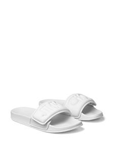 Jimmy Choo Fitz logo-debossed slides - Wit