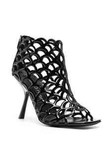 Sergio Rossi SR Mermaid 90mm patent leather sandals - Zwart