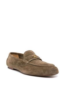 Gucci Interlocking G suede loafers - Groen