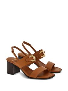 Ferragamo Gancini leren sandalen - Bruin