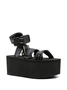 Moschino Sandalen met logobandje - Zwart