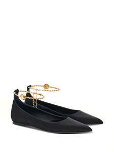 Ferragamo Leren ballerina's - Zwart