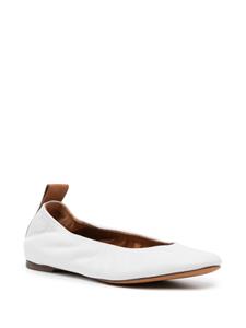 Lanvin leather ballerina shoes - Wit