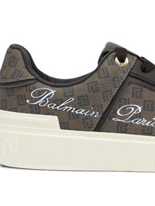 Balmain B-Court monogram leather sneakers - Bruin