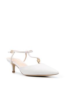 TWINSET 65mm logo-plaque pumps - Wit