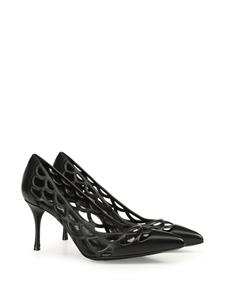 Sergio Rossi SR Mermaid cut-out leather pumps - Zwart