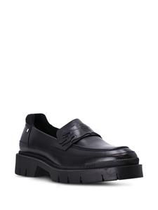 BOSS Denzel leather loafers - Zwart