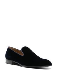 Gianvito Rossi Jean fluwelen loafers met ronde neus - Blauw