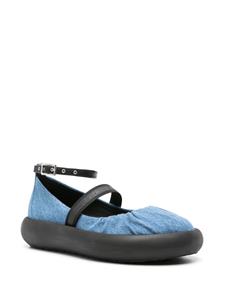 Vic Matie ankle-strap denim ballerina shoes - Blauw